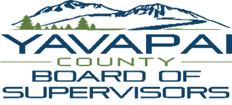 Logo: Mountain with path leading into the words Yavapai County Board of Supervisors